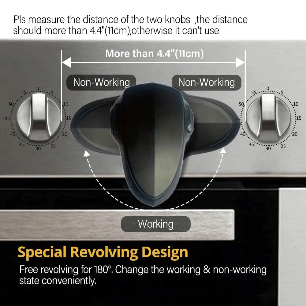 Simples Market baby oven door lock with black revolving design for kitchen safety