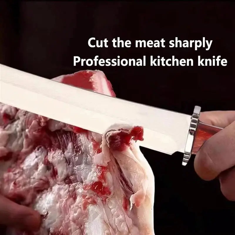 High Hardness Japanese Kitchen Knife Stainless Steel Professional Butcher Boning Knife For Lamb And Beef Cutting
