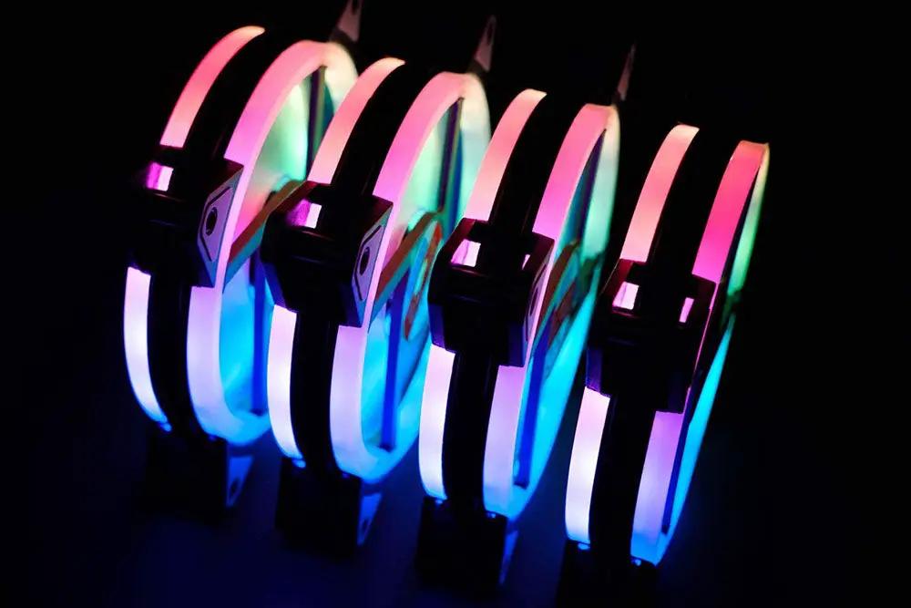 RGB 120mm computer case fans by Simples Market with LED lighting