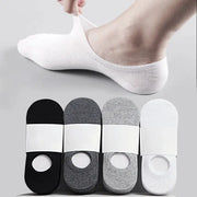 Men Invisible No Show Socks 5 Or 10 Pairs Breathable Cotton Silicone Non Slip Ankle Boat Socks