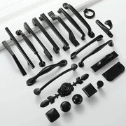 Black Aluminum Cabinet Knobs And Handles For Kitchen And Furniture Drawer Pulls Cupboard Handles