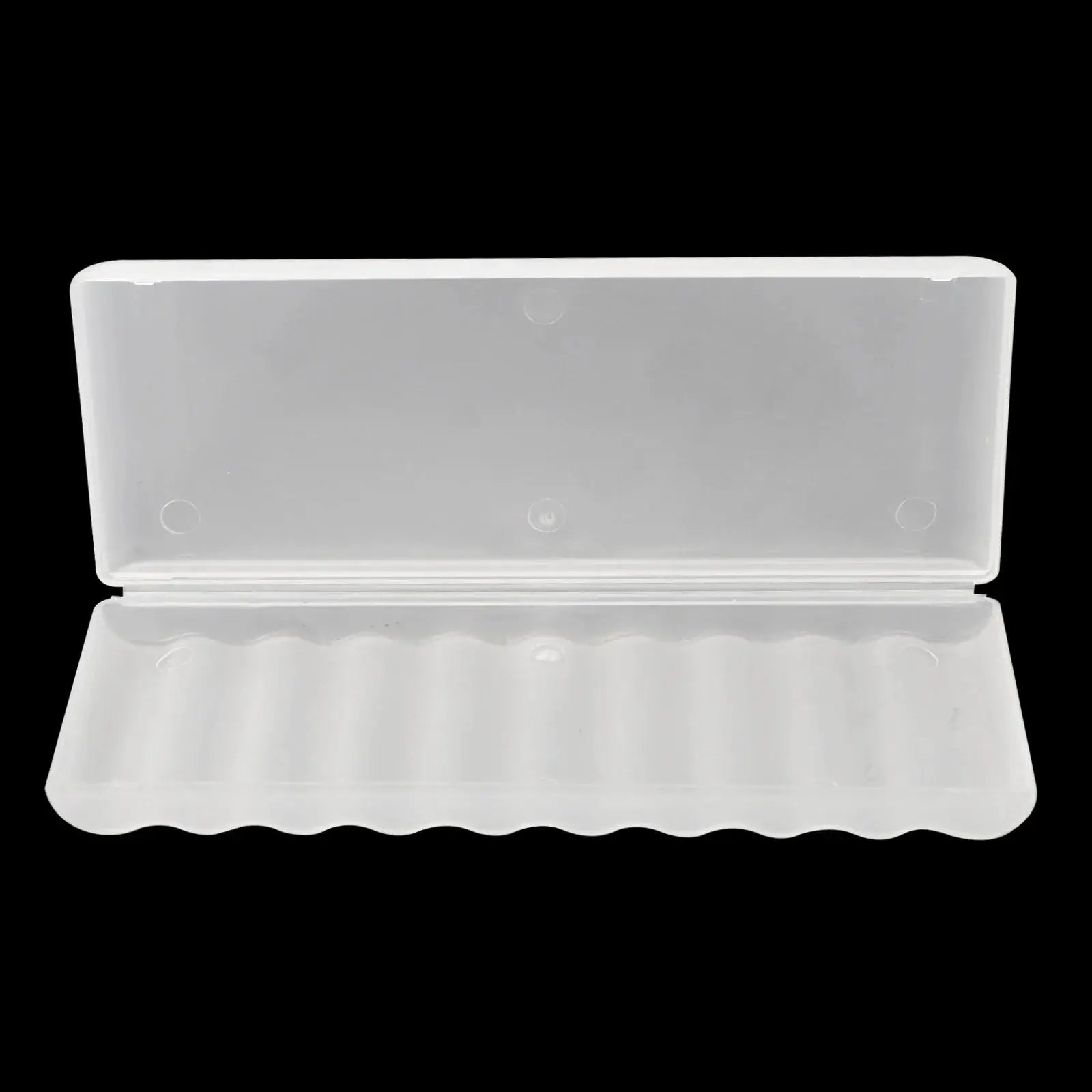 Simples Market 10-slot transparent white plastic battery storage box for AAA/AA batteries