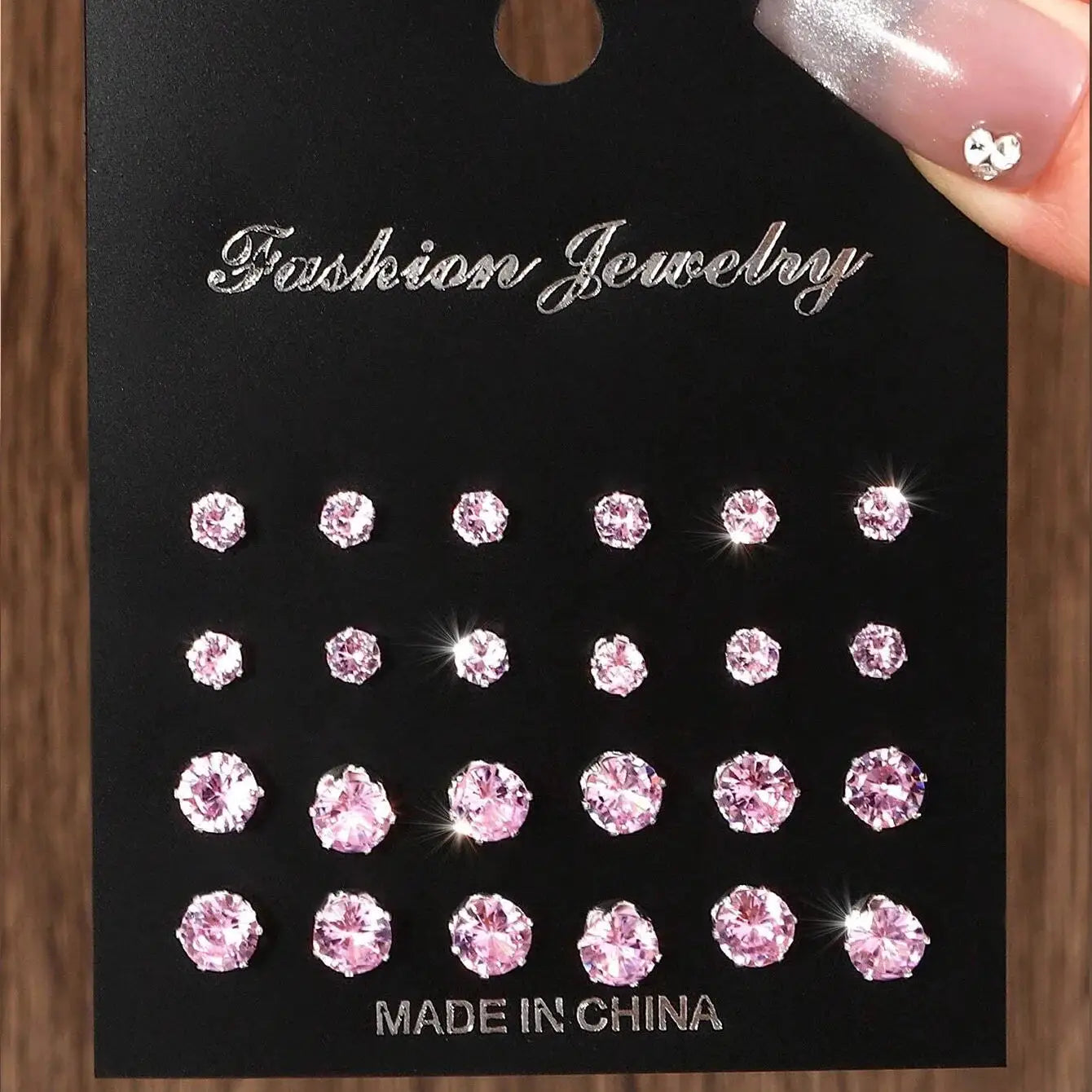 12 Pairs Zirconia Decorative Stud Earrings Set Luxurious Simple Shiny Gift For Women For Parties And Occasions