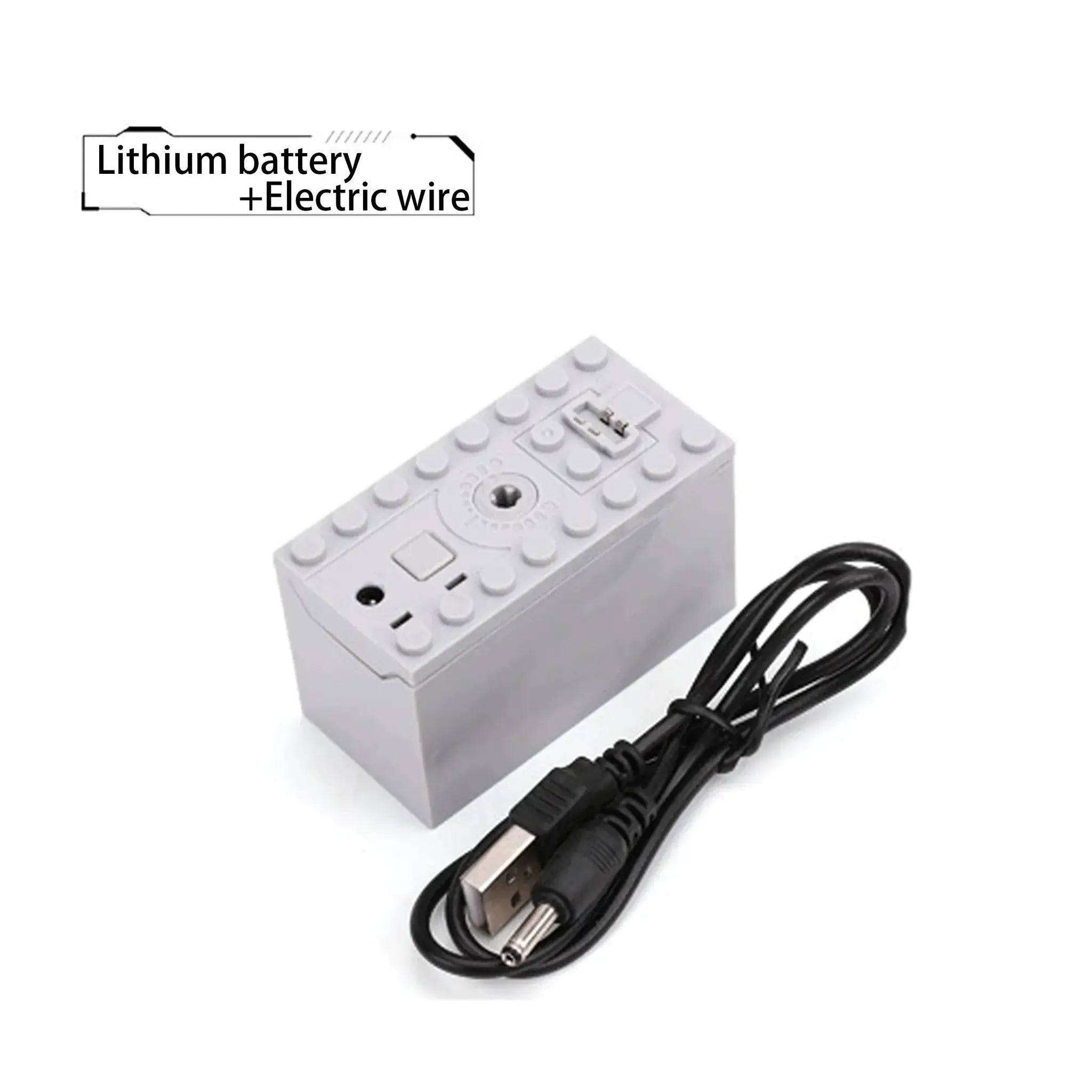 Electric Motor Set for MOC Remote Control Cars with Lithium Battery Box Connectors and Led Lights