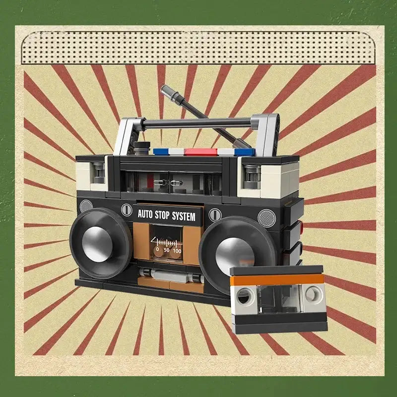DIY Retro Electronics Building Blocks Model Brick Set For TVs Tape Players Walkman Game Consoles And Radios