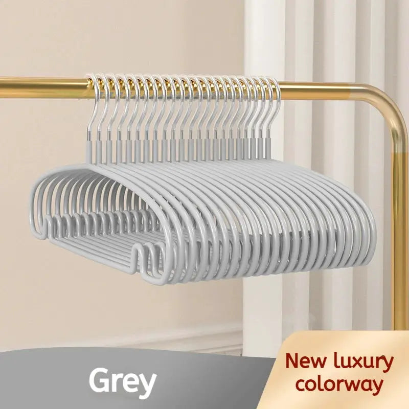 Clothes hangers by Simples Market, 10-pack grey non-slip for dormitory storage