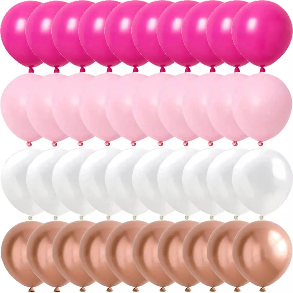 Rose Pink Metal Latex Confetti Balloons For Weddings Birthdays And Parties Matte Globos Decorations