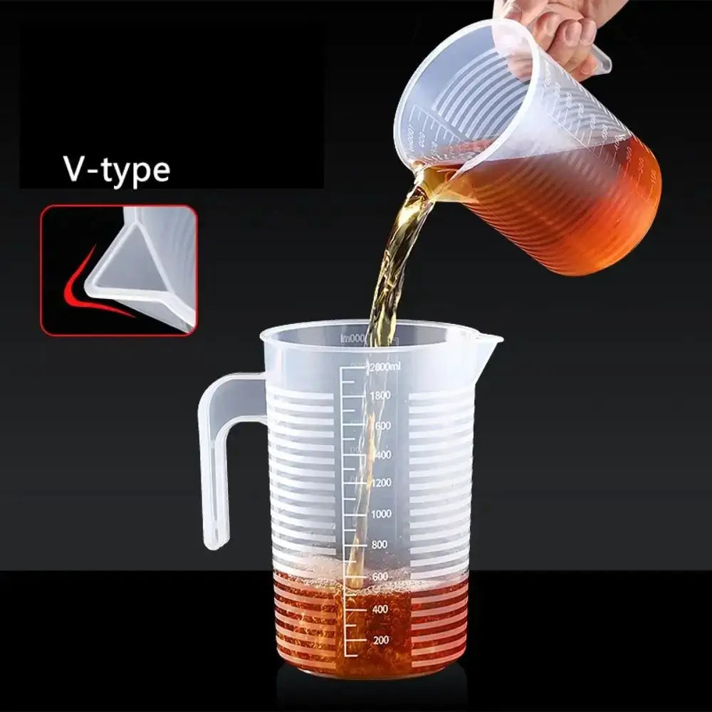 100 To 5000ml Thickened Plastic Measuring Cup With Clear Scale Food Grade Beaker For Kitchen And Lab Use