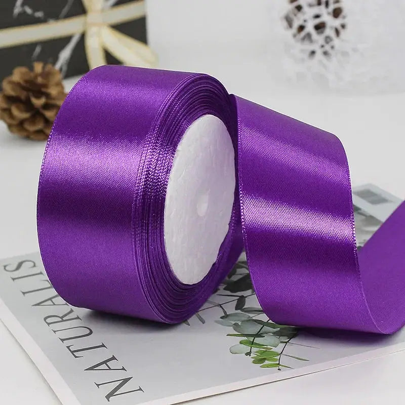 22 Meters Satin Ribbon Assorted Colors 6mm Wide 100 Percent Polyester Gift Wrap Craft Bow