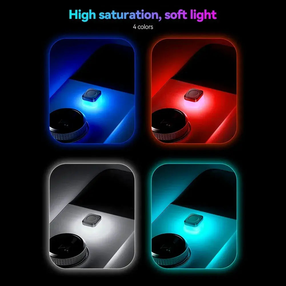 USB Car Interior Ambient Light LED Reading Lamp Decor Night Light Accent For Auto Interiors