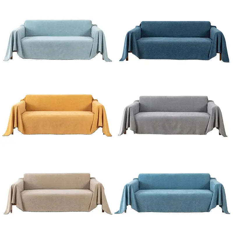 Waterproof sofa towel cover in six solid colors by Simples Market