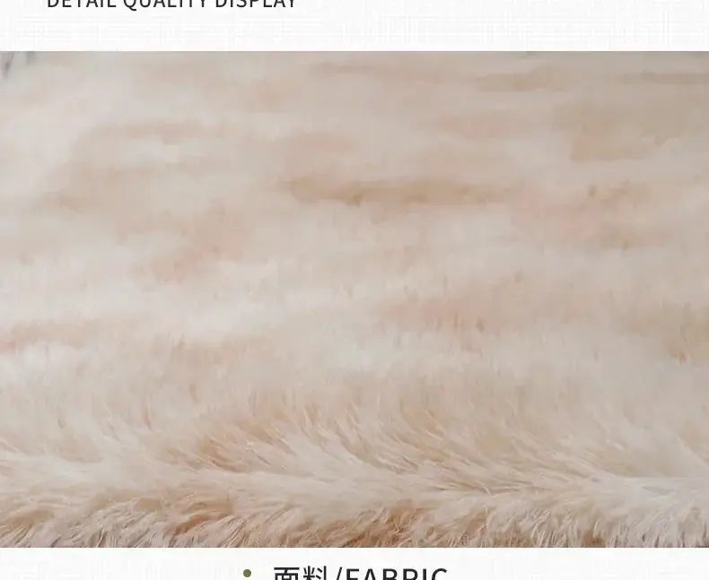 Super Soft Plush Round Rug Mat, fluffy white thick pile for living room and bedroom decor