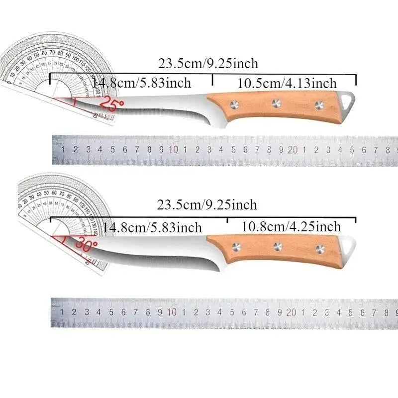 Stainless Steel Fillet Boning Knife Professional Chef Kitchen Knife Forged Meat Cleaver Fish Slicing Knife Wooden Handle