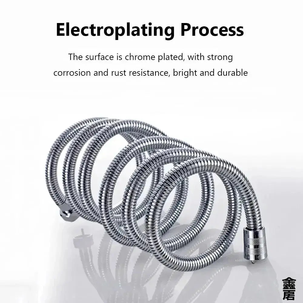 Simples Market flexible stainless steel shower hose pipe, coiled metal bathroom piping accessory