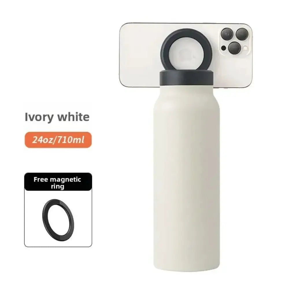 800ml Stainless Steel Bottle With Magnetic Tripod Keeps Drinks Hot 12h