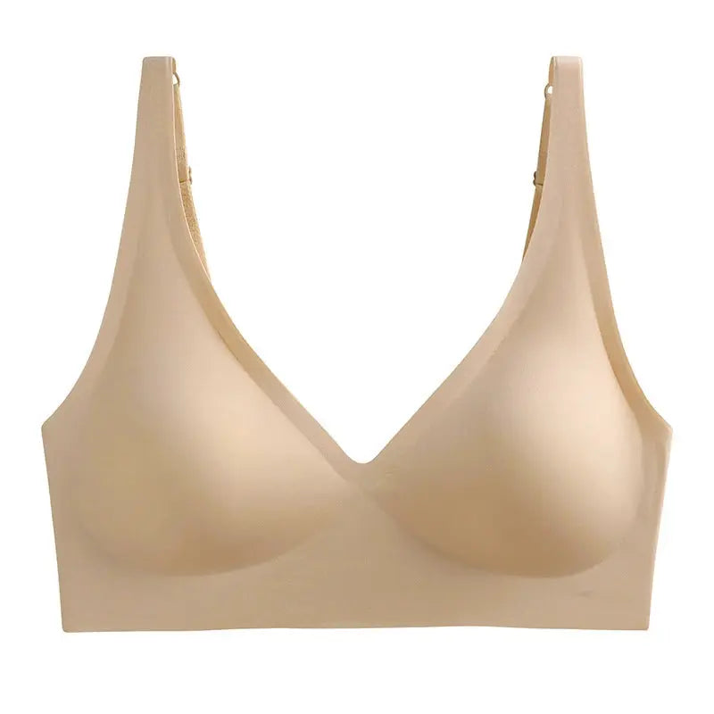 Push-up seamless bra nude by Simples Market with removable pads