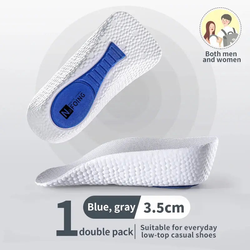 Memory Foam Height Increase Insoles For Men And Women Arch Support Flat Feet Orthopedic Heel Lift Insole Sneakers