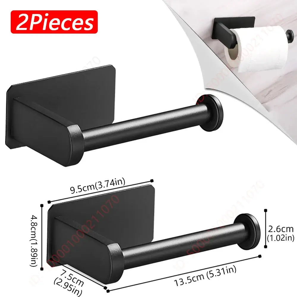 Adhesive Stainless Steel Toilet Paper Rack And Kitchen Towel Holder