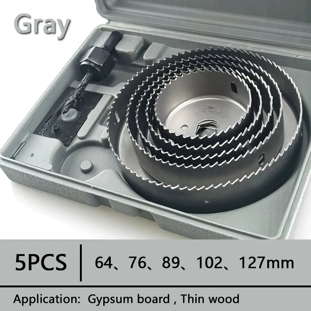 19 To 127mm Hole Saw Set Cup Style Wood Crown Drill Bit For Gypsum Board Wood PVC Plastic Density Board And Metal