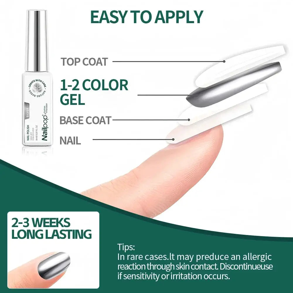 Nailpop Gel Nail Polish Liner 8ml Precision French Tips And Intricate Nail Art With Thin Brush For Sharp Lines