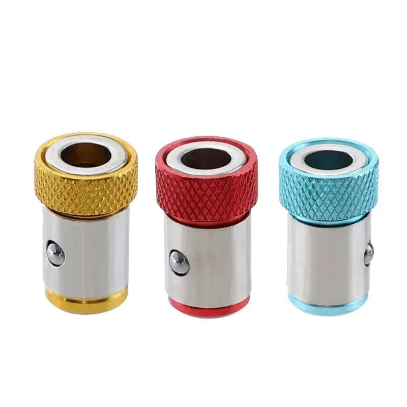 3Pc Universal Quarter Inch Batch Head Magnetic Coil Screwdriver Accessories Set With Colored Magnetizers
