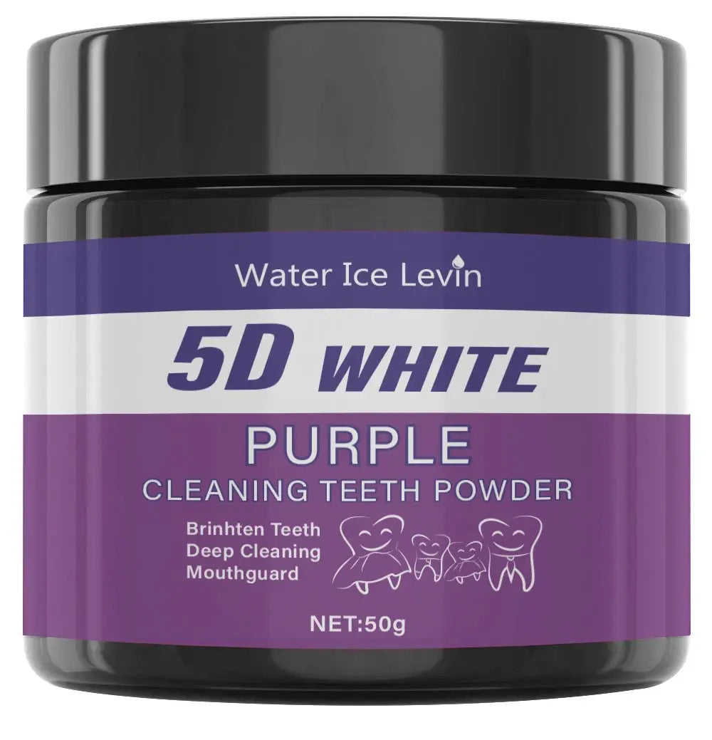 Purple Tooth Cleaning Powder Sulfate Free Deep Cleaning And Polishing Whitens Teeth In 5 Days Portable For Travel