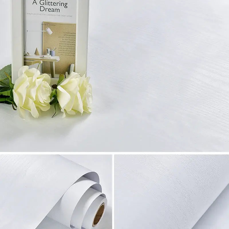 55cm Vinyl Waterproof Wood Grain 3D Self Adhesive Wallpaper PVC For Wardrobe Cupboard Table Closet Furniture Home Decor
