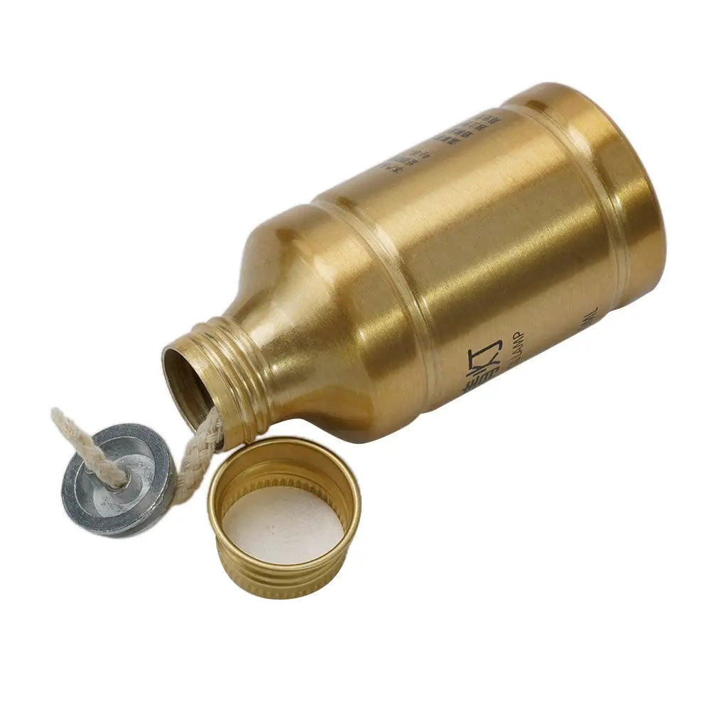 100ml portable alcohol lamp by Simples Market, brass-colored aluminum alloy, for camping and lab use