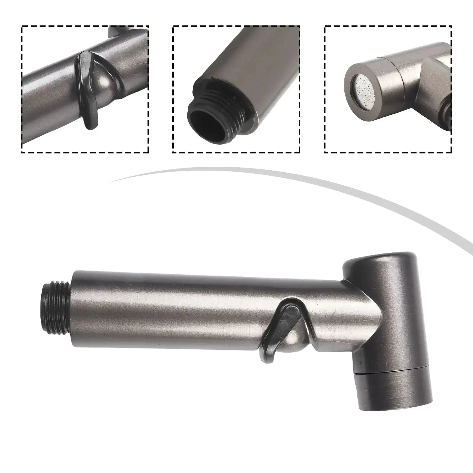 Simples Market ABS handheld spray shower head bidet sprayer, gray body with black lever