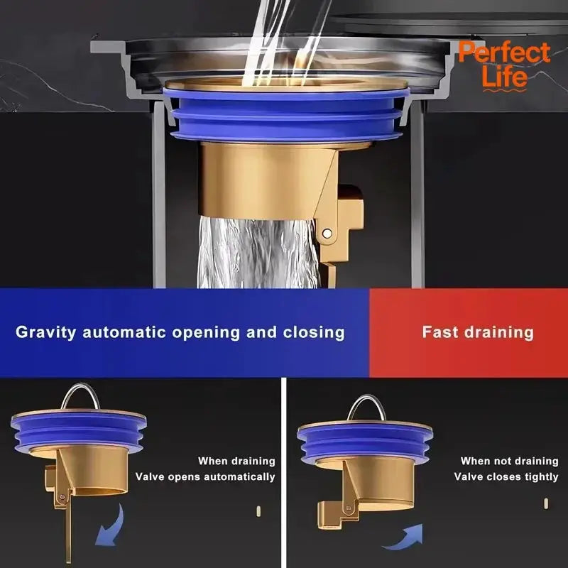 Toilet Shower Copper Floor Drain Core Anti Odor Insect Repellent Self Sealing Backflow Prevention Bathroom Accessory