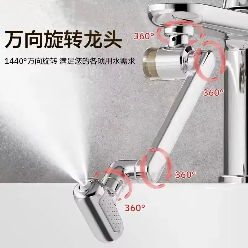 Simples Market brass filtered water faucet extender with 4 modes and 360° swivel chrome finish