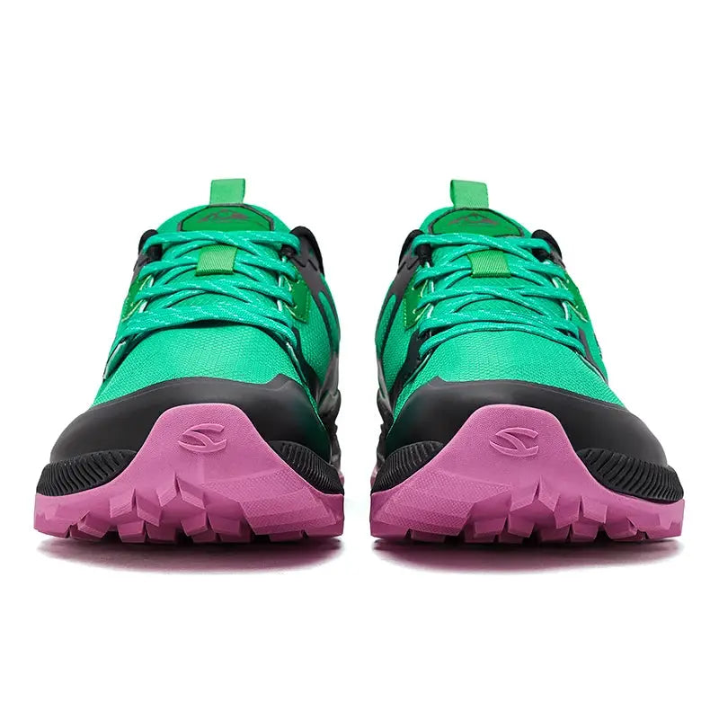 HOBIBEAR Unisex Hiking Sneakers Lace Up Walking Shoes Outdoor Travel Artificial Leather Non Slip Rubber Sole