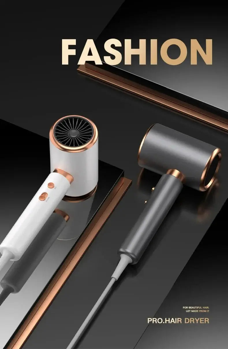HOMEFISH 2000W salon hair dryer in white with rose-gold trim and Pro.Hair Dryer branding