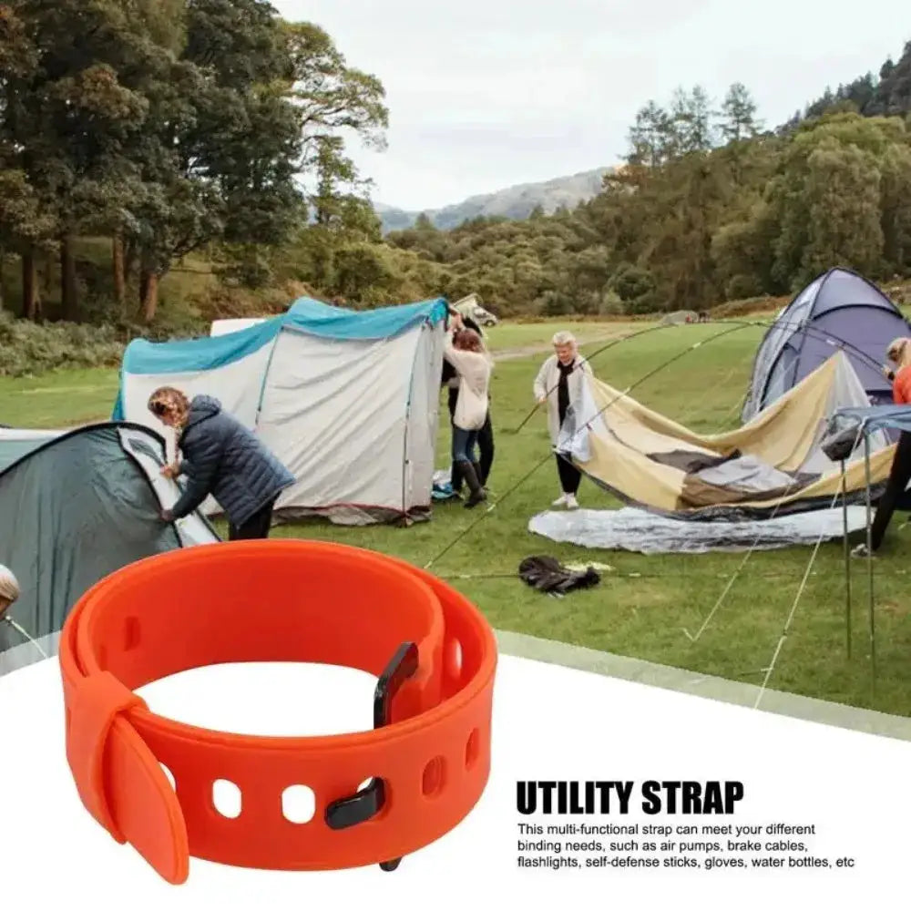 High Strength Rubber Tension Strap Cargo Belt For Gear WaterBottle Luggage Flashlight Air Pump Self Defense Stick