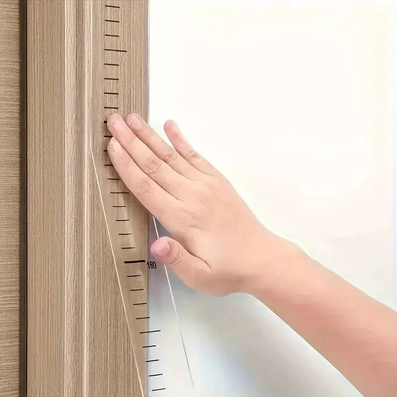 2m Wall Height Measurement Card Durable PC Material Writable Removable Ideal for Room Decor