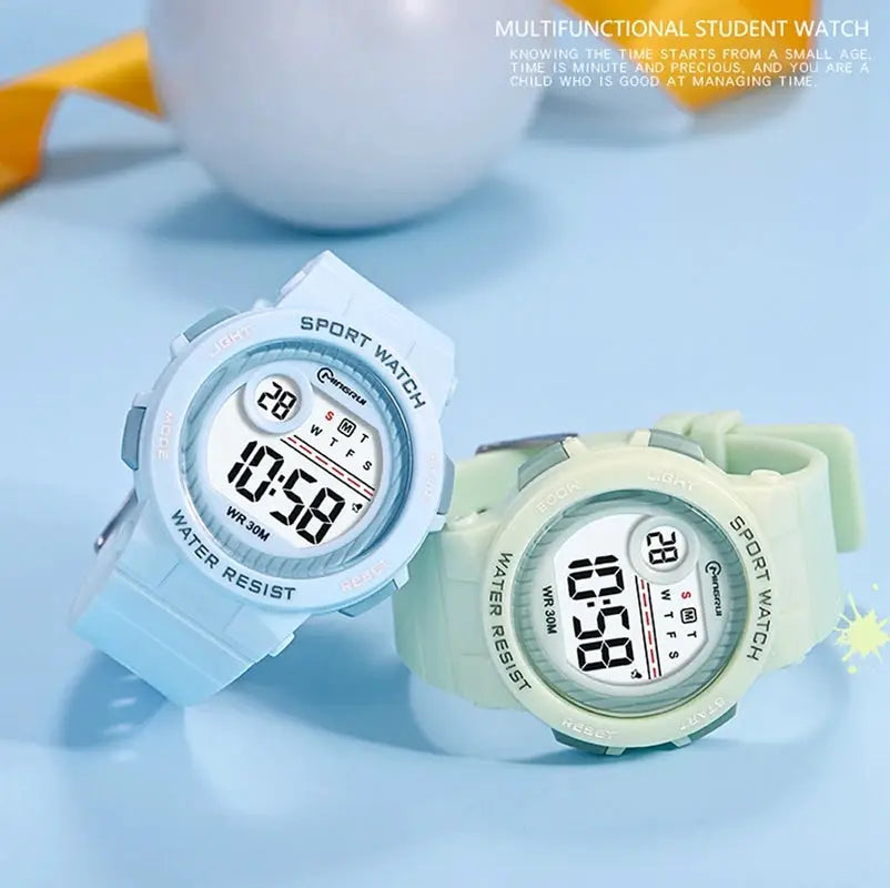 OHSEN Kids Sport Watch Pink 30M Waterproof Digital Wristwatch With Stopwatch And Durable Silicone Band