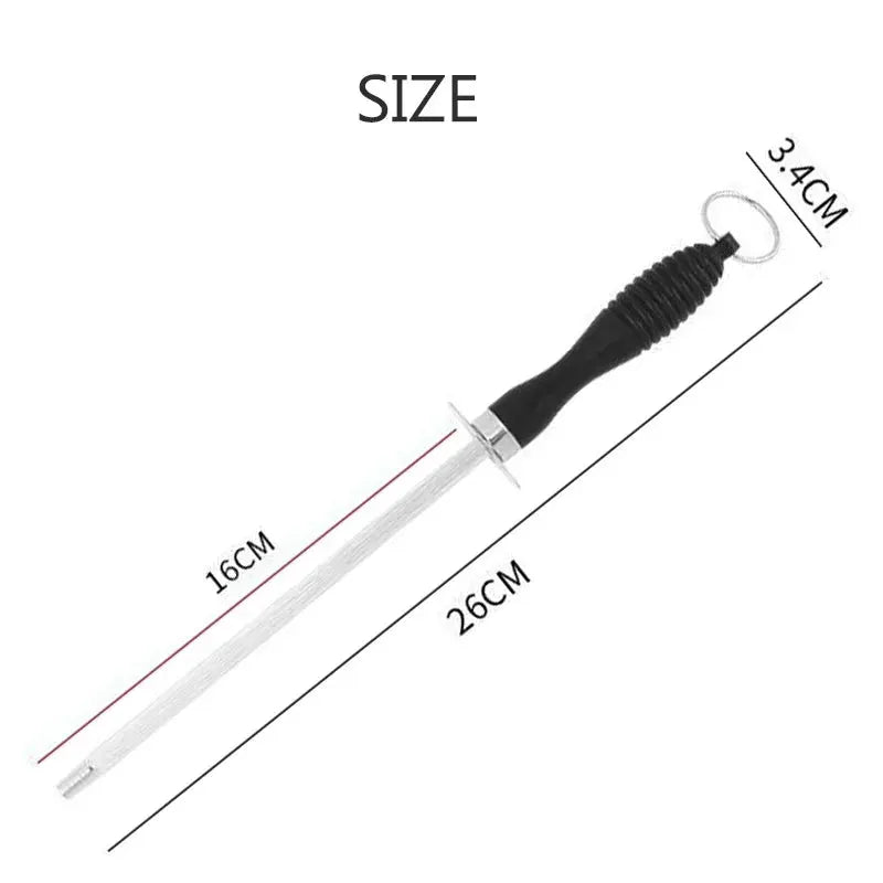 Professional Carbon Steel Knife Sharpener Rod With ABS Handle For Durable Kitchen Tool