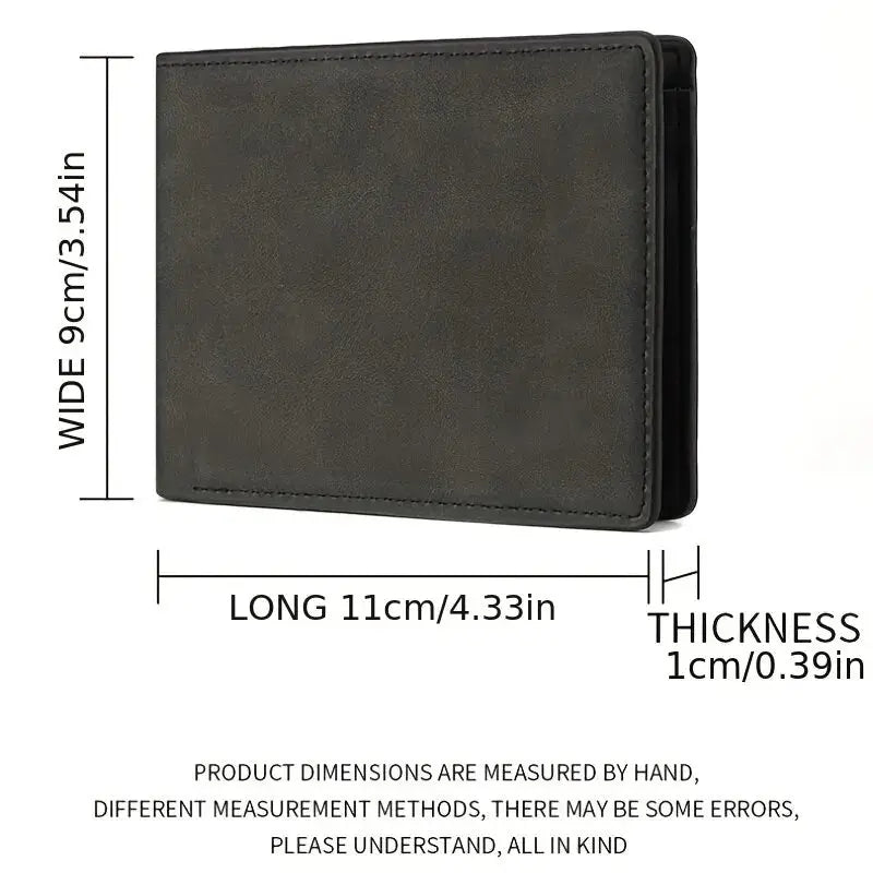 Wallet Simples Market men's leather with zipper, dark brown, slim bi-fold