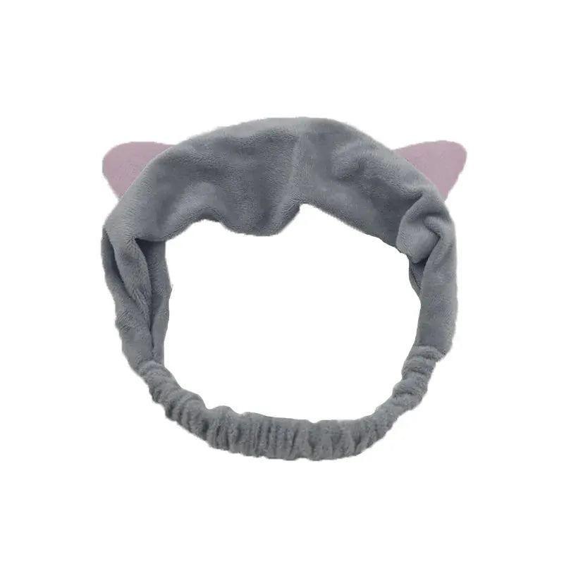 BambooBloom Rabbit Ear Headband Soft Bamboo Fiber With Elastic Strap For Washing And Makeup