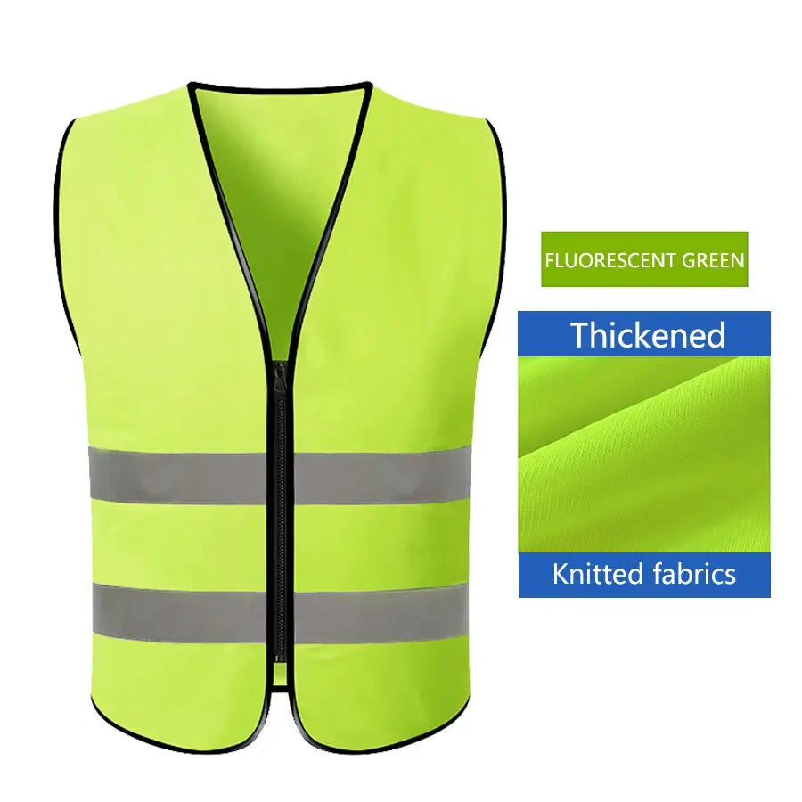 High Visibility Safety Vest Adjustable for Running Cycling Outdoor Traffic Night Security