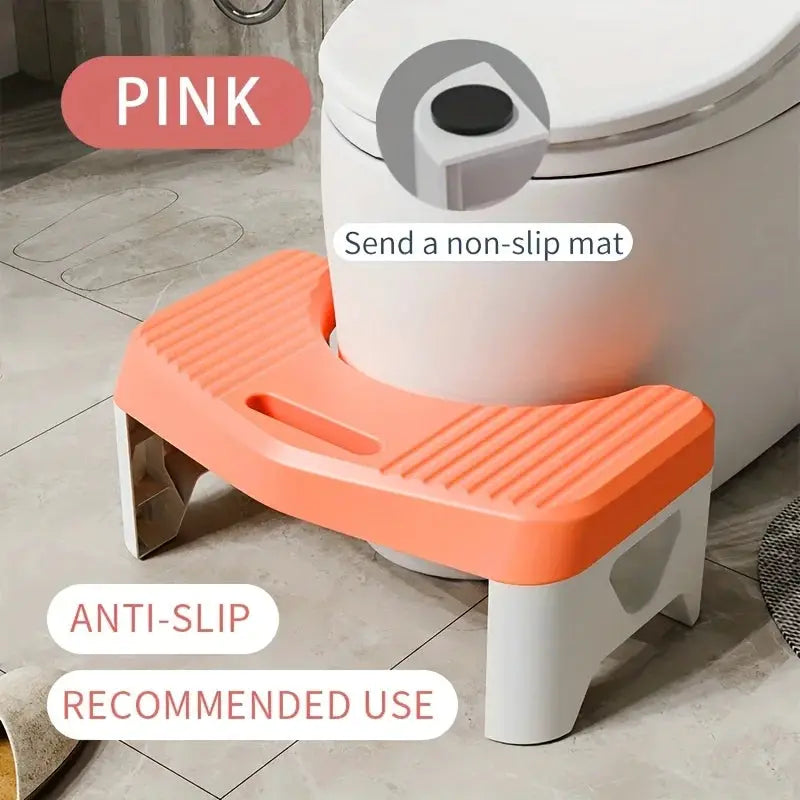 Ergonomic Toilet Stool For Adults Kids And Pregnant Women With Nonslip Surface Squatting Footstool