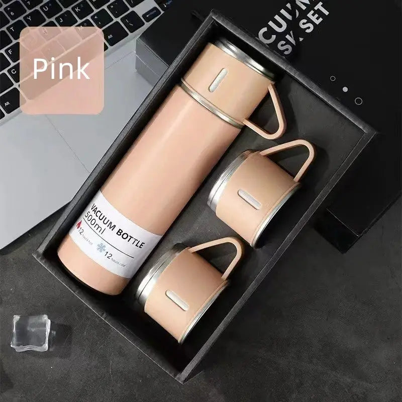 304 Stainless Steel Vacuum Insulated Water Bottle 500ml Portable Coffee Bottle Business Style Travel Thermal Mug