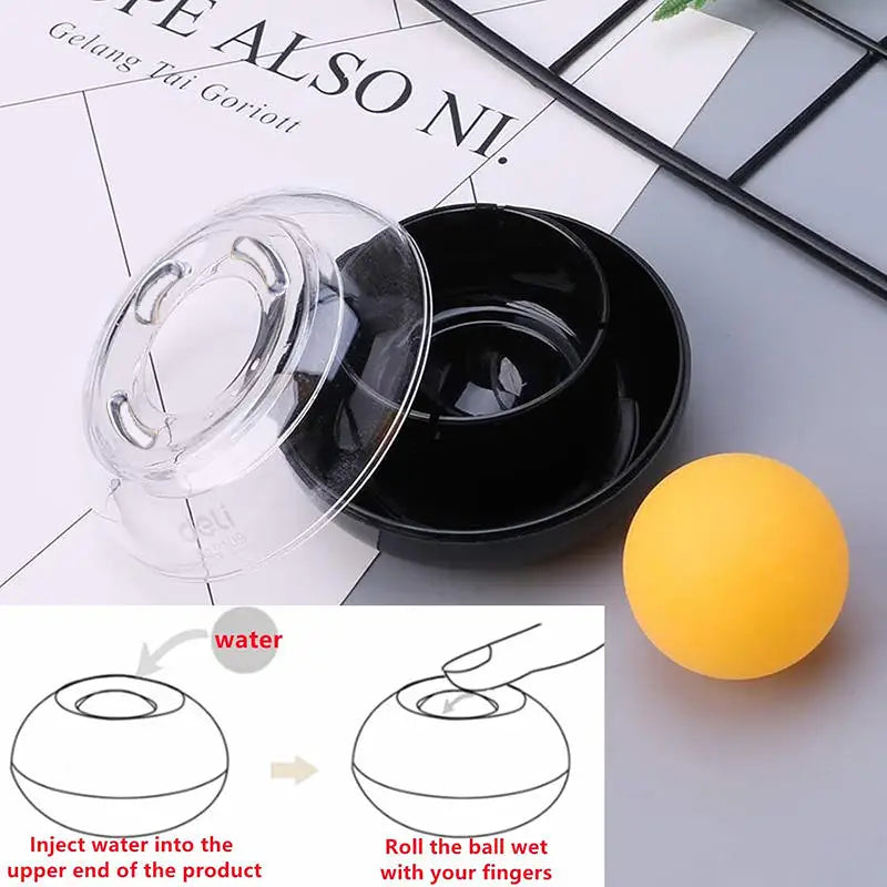 Simples Market round finger-wet device in black case with clear lid