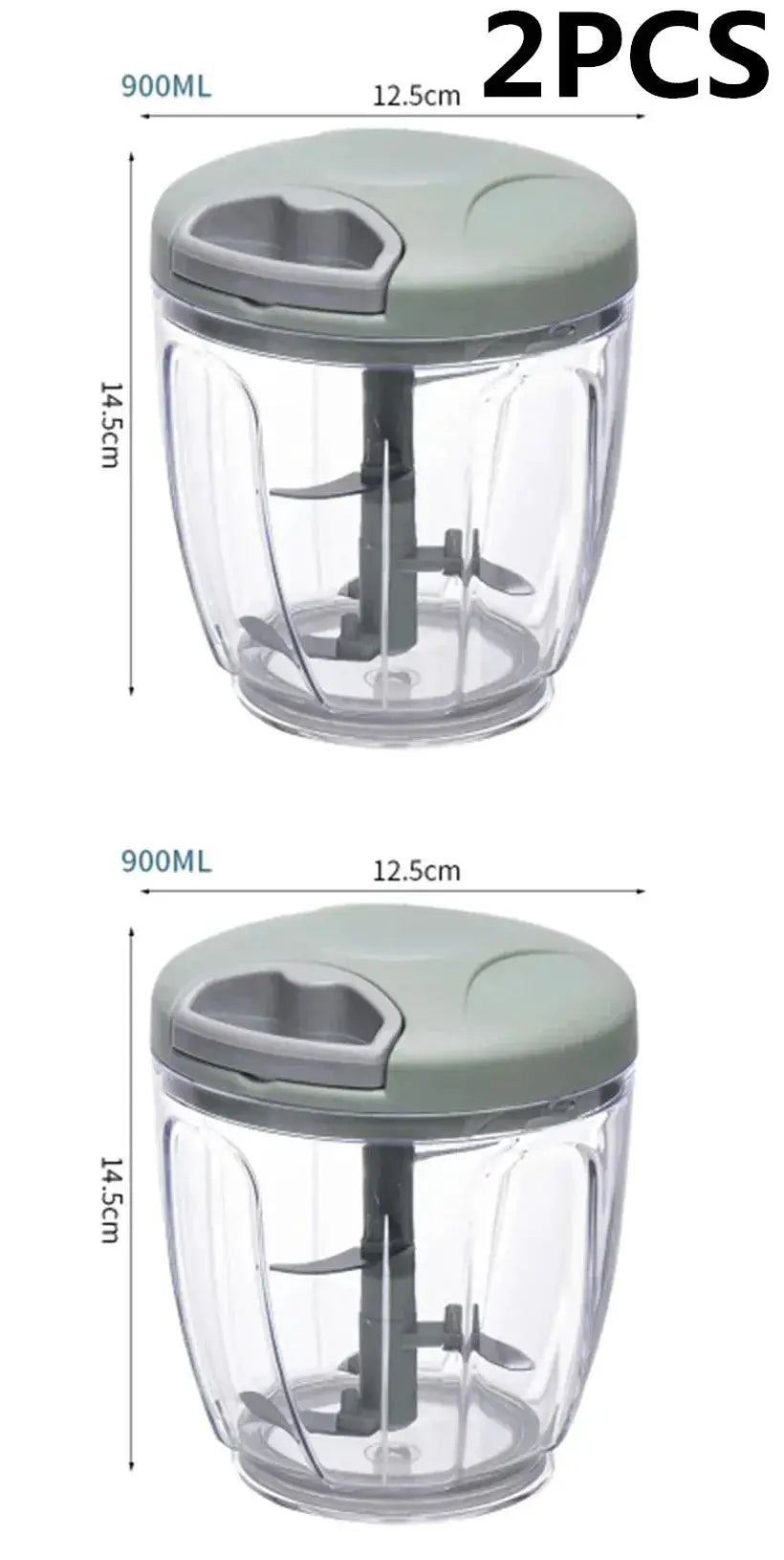 500 To 900ML Garlic Chopper Manual Rotate Vegetable Cutter Chopper Slicer Kitchen Gadget For Garlic And Vegetables