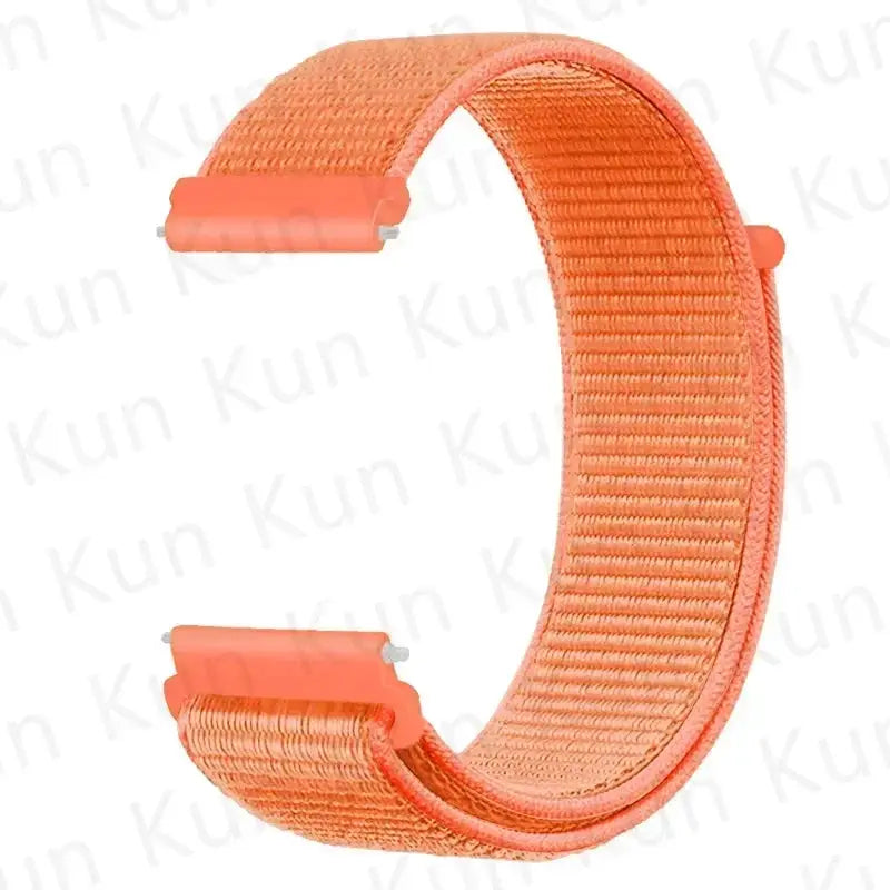 Orange nylon loop watch strap, 20–22mm, for Redmi Watch 5 Active/Lite and Xiaomi Watch S4, by Simples Market