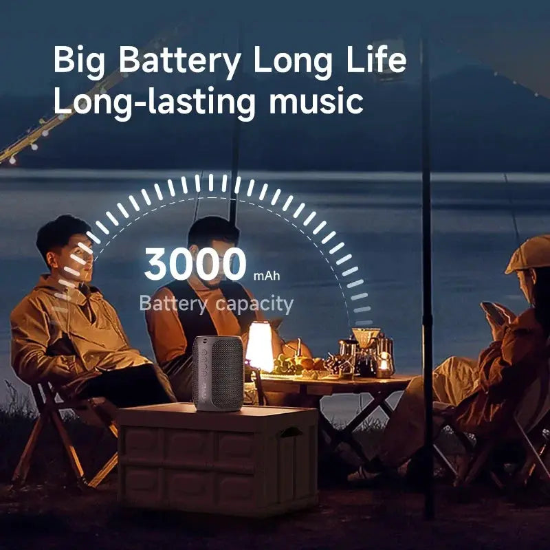 ZEALOT-S32PRO Bluetooth outdoor speaker with LED light, waterproof design and 3000mAh battery life in black