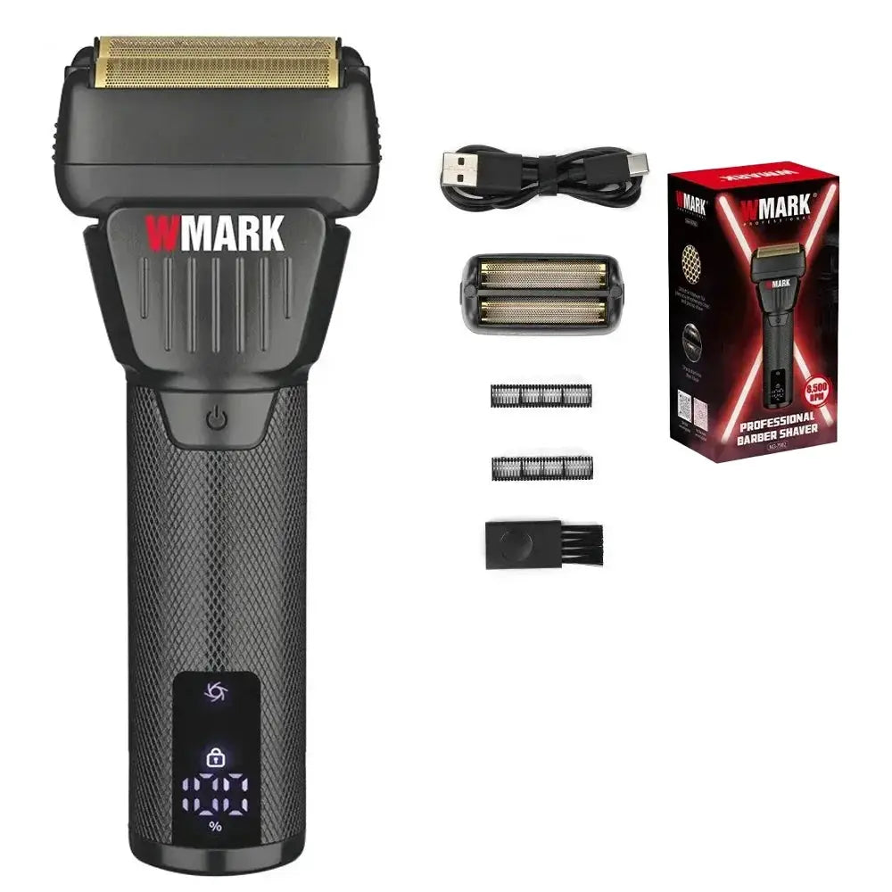 WMARK NG-7982 professional hair trimmer by Simples Market with LCD display and titanium blades.