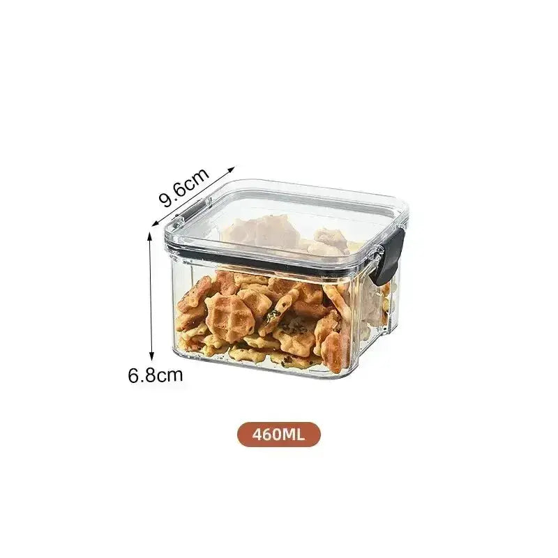 Kitchen Multigrain Snack Sealed Storage Box For Dried Fruit Dry Goods Jar Drawer Moisture Proof PET Plastic Container
