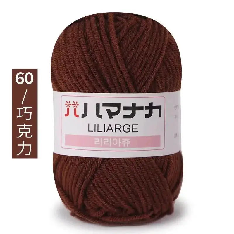 Milk Sweet Soft Cotton Baby Yarn Bamboo Blend Velvet Thick Wool For Hand Knitting And Crochet DIY Sweaters