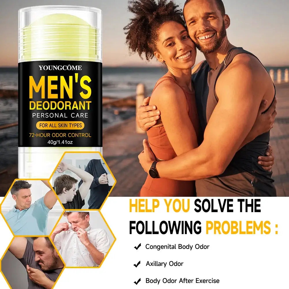 Men Sandalwood Deodorant Stick Antiperspirant For Sweat And Odor Control Keeps Underarms Dry All Day